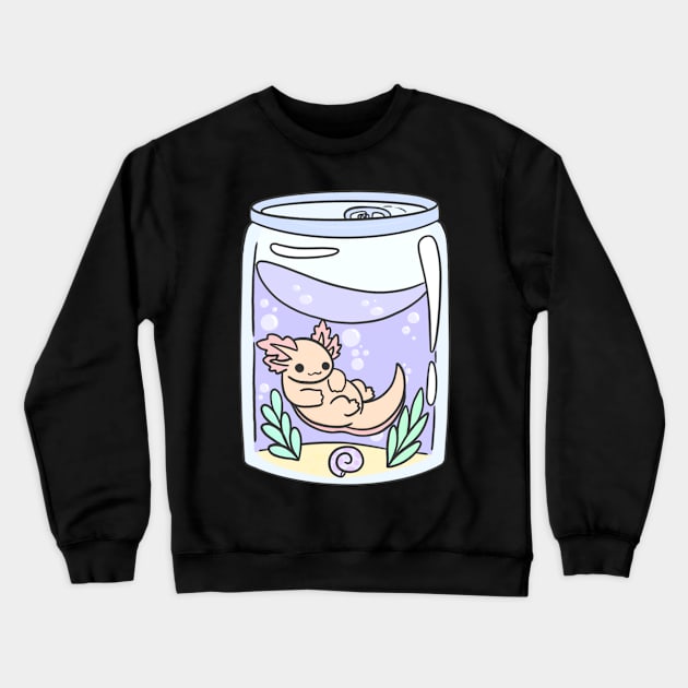 Axolotl in a can Crewneck Sweatshirt by IcyBubblegum